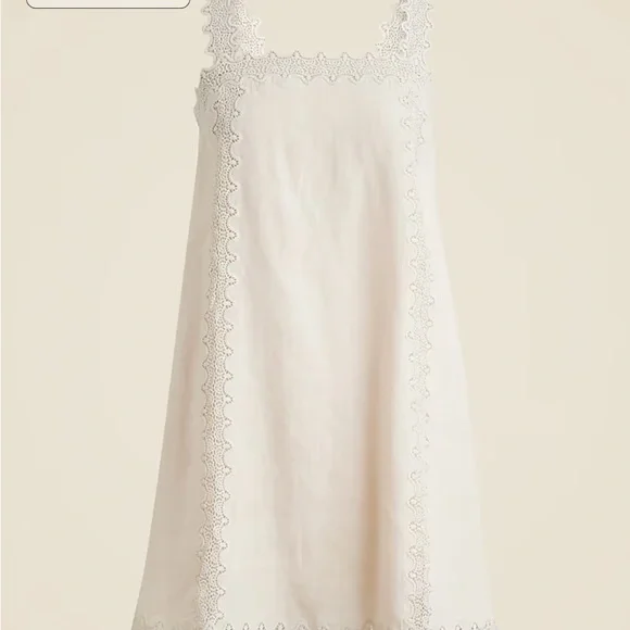 Elegant Cream Lace Trim Slip Dress - Picture 3 of 3